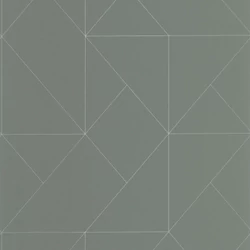 Casadeco Modern geometrikus keki vlies tapéta Subtilite Vert/Kaki 53 cm X 10 m