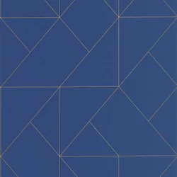 Casadeco Modern geometrikus kék vlies tapéta Subtilite Bleu Indigo 53 cm X 10 m