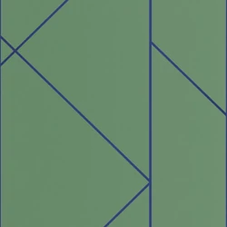 Casadeco Geometriai mintás elegáns zöld vlies tapéta Pure Vert Canopee 53 cm x 10 m