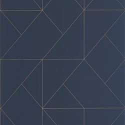 Casadeco Modern geometrikus sötétkék vlies tapéta Subtilite Bleu Encre 53 cm X 10 m