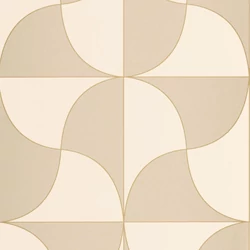 Casadeco Absztrakt mintás elegáns bézs vlies tapéta szatén fénnyel Virevolte Beige Ficelle 53 cm X 10 m