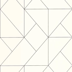 Casadeco Modern geometrikus bézs-fekete vlies tapéta Subtilite Beige Fusain 53 cm X 10 m