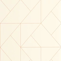 Casadeco Modern geometrikus bézs-barna vlies tapéta Subtilite Beige/Terracotta 53 cm X 10 m