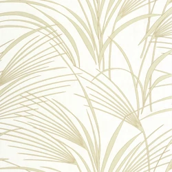Casadeco Nádszál mintás halványzöld vinyl tapéta Samarra Vert Amande 53 cm X 10 m