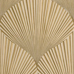 Casadeco Legyező mintás 3D hatású barna vlies tapéta Semiramis Mordore 53 cm X 10 m