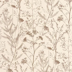 Casadeco Mezei virág mintás barna-bézs vinyl tapéta Prairie Terre De Sienne 53 cm X 10 m