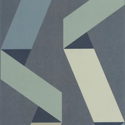 Casadeco Szalag mintás zöldes kék vlies tapéta Ribbon Game Bleu 53 cm X 10 m