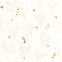 Casadeco Apró madár mintás halvány rózsaszín vlies tapéta Tropical Birds Rose Blush 53 cm X 10 m