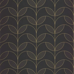 Casadeco Elegáns fekete vlies tapéta metál fénnyel Mistinguett Noir Fusain 53 cm X 10 m