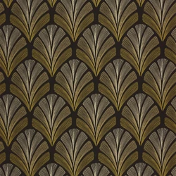 Casadeco Elegáns Art deco barna vlies tapéta Folies St James Tabac 53 cm X 10 m