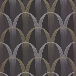 Casadeco Geometrikus sötétbarna vlies tapéta Entree Des Artistes Noir Fusain 53 cm X 10 m