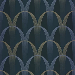 Casadeco Geometrikus kék vlies tapéta Entree Des Artistes Bleu Outremer/Mordore 53 cm X 10 m