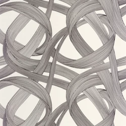 Casadeco Hullám mintás fekete-fehér vlies tapéta Shimmy Noir Fusain Lin 53 cm X 10 m