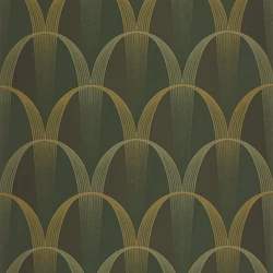 Casadeco Geometrikus keki vlies tapéta Entree Des Artistes Kaki 53 cm X 10 m