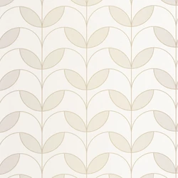 Casadeco Elegáns fehér vlies tapéta metál fénnyel Mistinguett Beige Lin 53 cm X 10 m