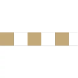 Casadeco Modern négyzetes aranybarna vlies bordűr La Rythmique Jaune Ocre 5 cm X 6 m