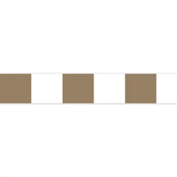 Casadeco Modern négyzetes barna vlies bordűr La Rythmique Tabac 5 cm X 6 m