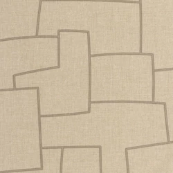 Casadeco Absztrakt geometriai mintás bézs vinyl tapéta Inca Beige Lin 53 cm  X 10 m