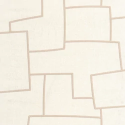 Casadeco Absztrakt geometriai mintás világos bézs vinyl tapéta Inca Sable 53 cm  X 10 m