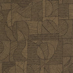 Casadeco Geometriai mintás modern fekete-arany vinyl tapéta Baman Or/Noir 53 cm X 10 m