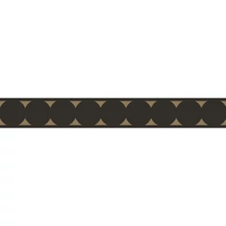 Casadeco Elegáns mintás fekete vlies bordűr La Coquette Noir Fusain 5 cm  X 6 m