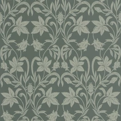 Casadeco virág mintás zöld vlies tapéta Primrose Vert Sauge 53 cm X 10 m