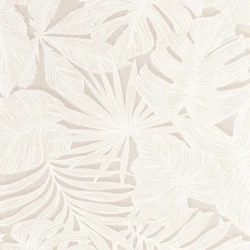 Casadeco Pálmalevél mintás krémes bézs vinyl tapéta Granada Beige Creme 53 cm X 10 m