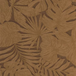 Casadeco Pálmalevél mintás karamell színű vinyl tapéta Granada Caramel 53 cm X 10 m