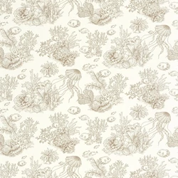 Casadeco Korallzátony mintás aranybarna vinyl tapéta Cote Sauvage Mordore 53 cm X 10 m