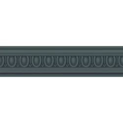 Casadeco Klasszikus széles olajkék vlies bordűr La Baronne Bleu Petrole 10 cm X 6 m