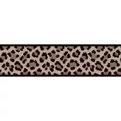 Casadeco ocelot mintás mogyoróbarna vlies bordűr Ocelot Noisette 8 cm X 6 m