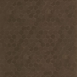 Casadeco hexagon mintás sötétbarna vinyl tapéta finom metál fénnyel Meli Noir Fusain 53 cm X 10 m