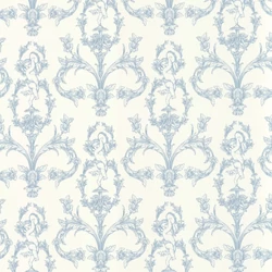 Casadeco angyal mintás kék vlies tapéta Seraphin Bleu Porcelaine 53 cm X 10 m