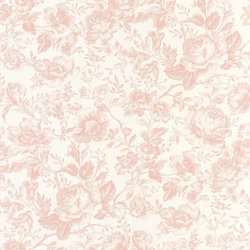 Casadeco angol rózsás halvány rózsaszín vlies tapéta Celestine Rose Poudre 53 cm X 10 m