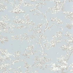 Casadeco halványkék fa mintás vlies tapéta Arbre Taupe/Bleu Doux 53 cm X 10 m