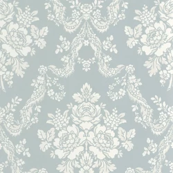 Casadeco kék barokk mintás vlies tapéta Pompadour Bleu Doux 53 cm X 10 m