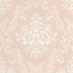 Casadeco rózsaszín barokk mintás vlies tapéta Pompadour Rose Poudre 53 cm X 10 m