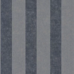 Casadeco Vastag csíkos fekete vinyl tapéta Rivage Alize Noir 53 cm X 10 m