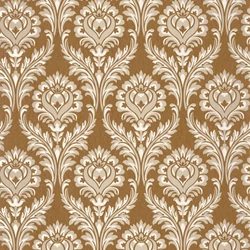 Casadeco Barokk damaszt mintás sárga vlies tapéta Hypnose Mordore 53 cm X 10 m