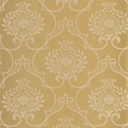 Casadeco Retro mintás sárga vlies tapéta szatén fénnyel Panache Mordore 53 cm X 10 m