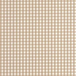 Casadeco Kockás barna vlies tapéta Gingham Charm Camel 53 cm X 10 m