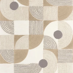 Casadeco Geometriai mintás raffia hatású bézs vinyl tapéta Element Beige Raphia 53 cm X 10 m