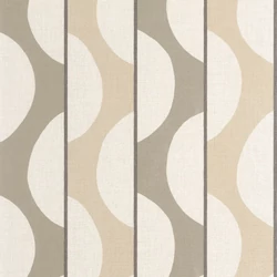 Casadeco Csíkos bézs vinyl tapéta hullámokkal Neora Beige Sable 53 cm X 10 m