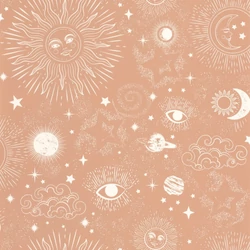 Caselio Naprendszeres barna vinyl tapéta Live Your Dreams Nude 53 cm X 10 m