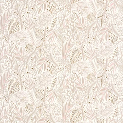 Caselio Apró levél mintás bézs vlies tapéta Jade Beige 53 cm X 10 m