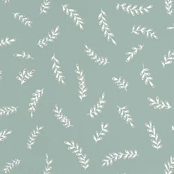 Caselio Kalász mintás zöld vlies tapéta Iris Vert De Gris 53 cm X 10 m