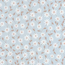 Caselio Romantikus virág mintás világsokék vlies tapéta Anna Caramel Bleu 53 cm X 10 m