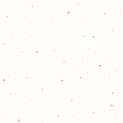 Caselio Csillagos fehér vlies tapéta Rever Menthe 53 cm X 10 m