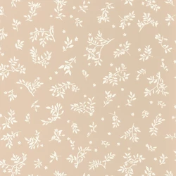 Caselio Romanitkus apró virágos bézs vinyl tapéta Callisto Sable 53 cm X 10 m