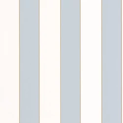 Caselio Elegáns csíkos kék vinyl tapéta arany széllel Moonlight Golden Lines Bleu Ciel Blanc 53 cm X 10 m